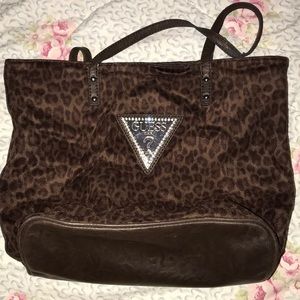 Guess leopard print tote 🎉sale🎉